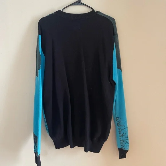 GOLF WANG Men's Retro L BlueGraphic Pullover Knit Cotton Tyler The Creator